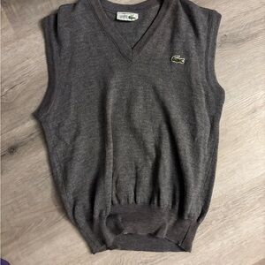 Lacoste Grey V-Neck Sweater Vest